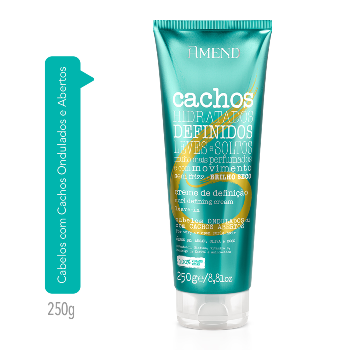 Amend Cachos Masc 250ml + Leave-in Ondulado 250ml + Millenar Oil Monói 60ml ÚNICO 3