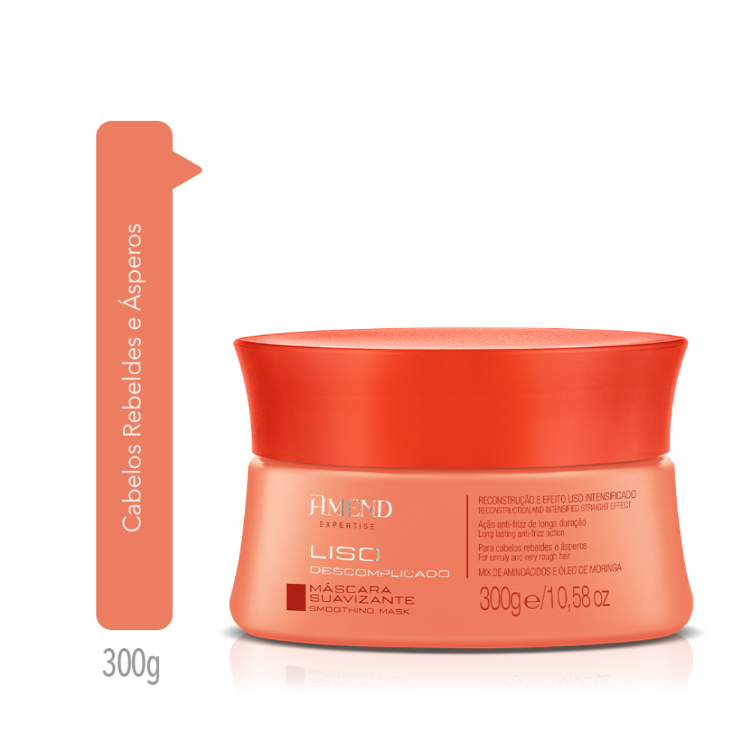 Amend Expertise Liso Descomplicado Masc 300ml + Leave-in 180ml + Millenar Oil Moringa 60ml ÚNICO 2