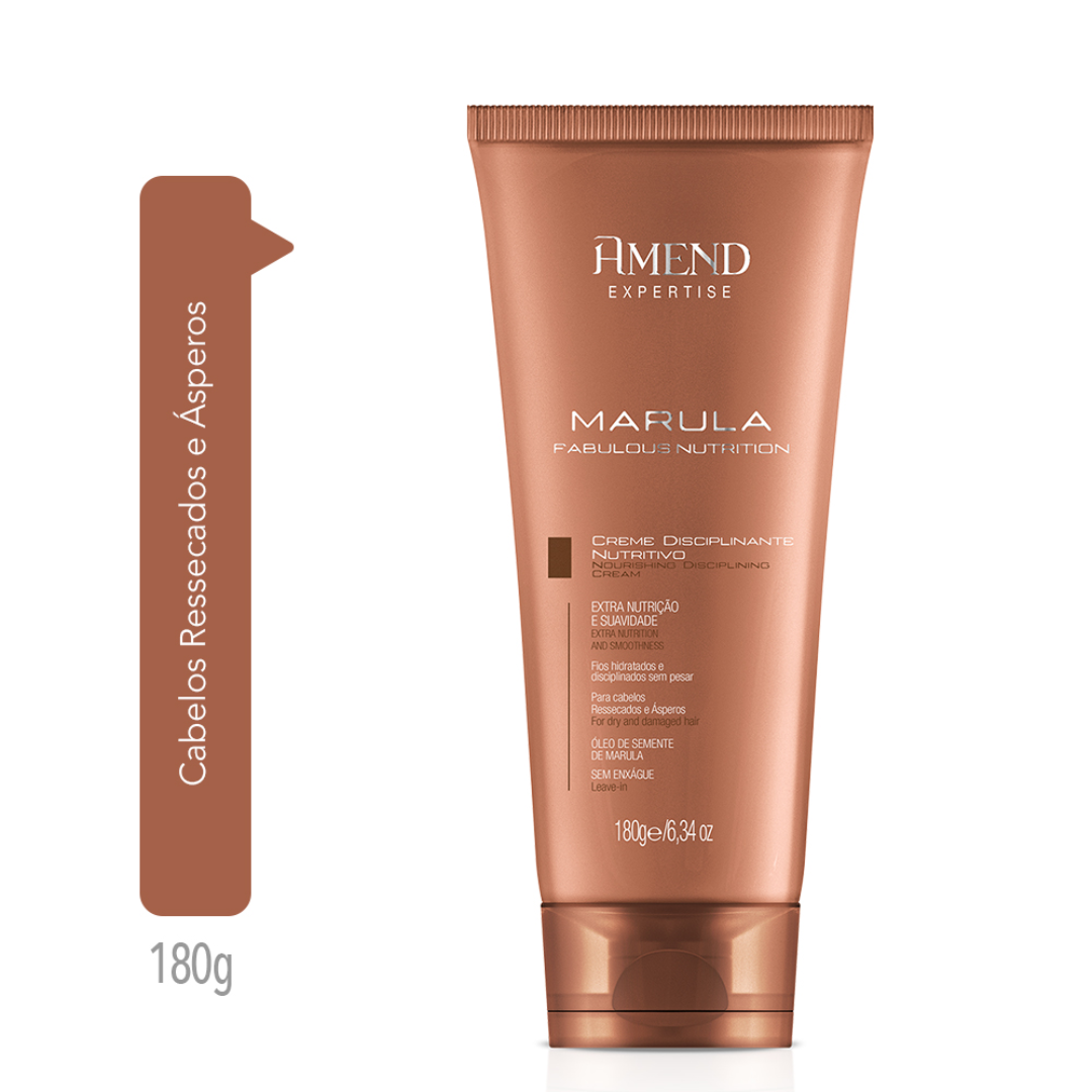 Amend Expertise Marula Fabulous Masc 300ml + Leave-in 180ml + Millenar Oil Moringa 60ml ÚNICO 3