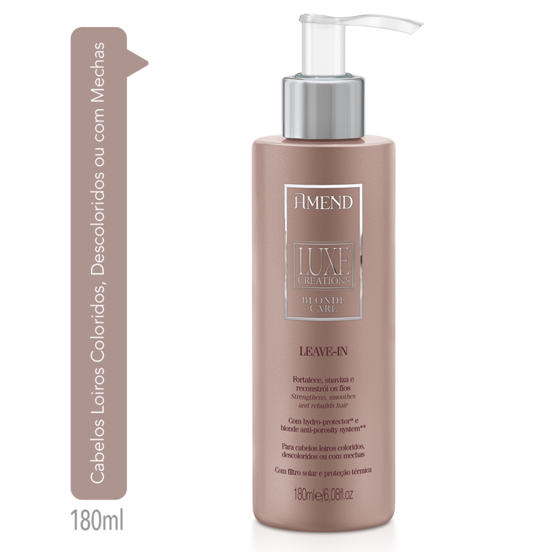Amend Luxe Creations Blonde Care Masc 300ml + Fluído 180ml + Leave-in 180ml ÚNICO 3