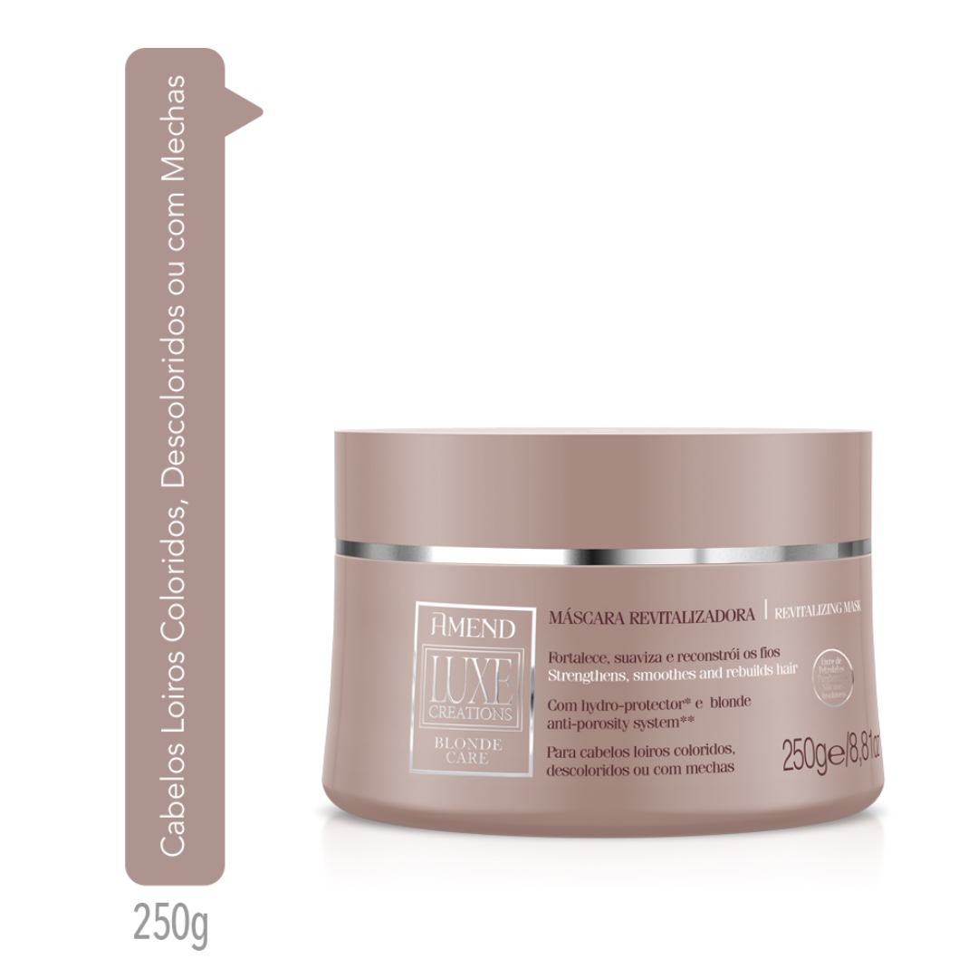 Amend Luxe Creations Blonde Care Masc 300ml + Millenar Oil Moringa 60ml ÚNICO 2