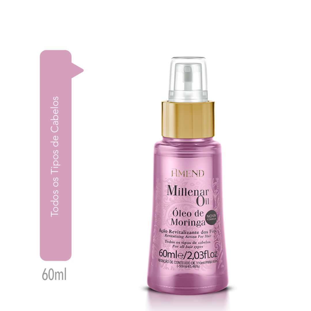 Amend Luxe Creations Blonde Care Masc 300ml + Fluído 180ml + Millenar Oil Moringa 60ml ÚNICO 4