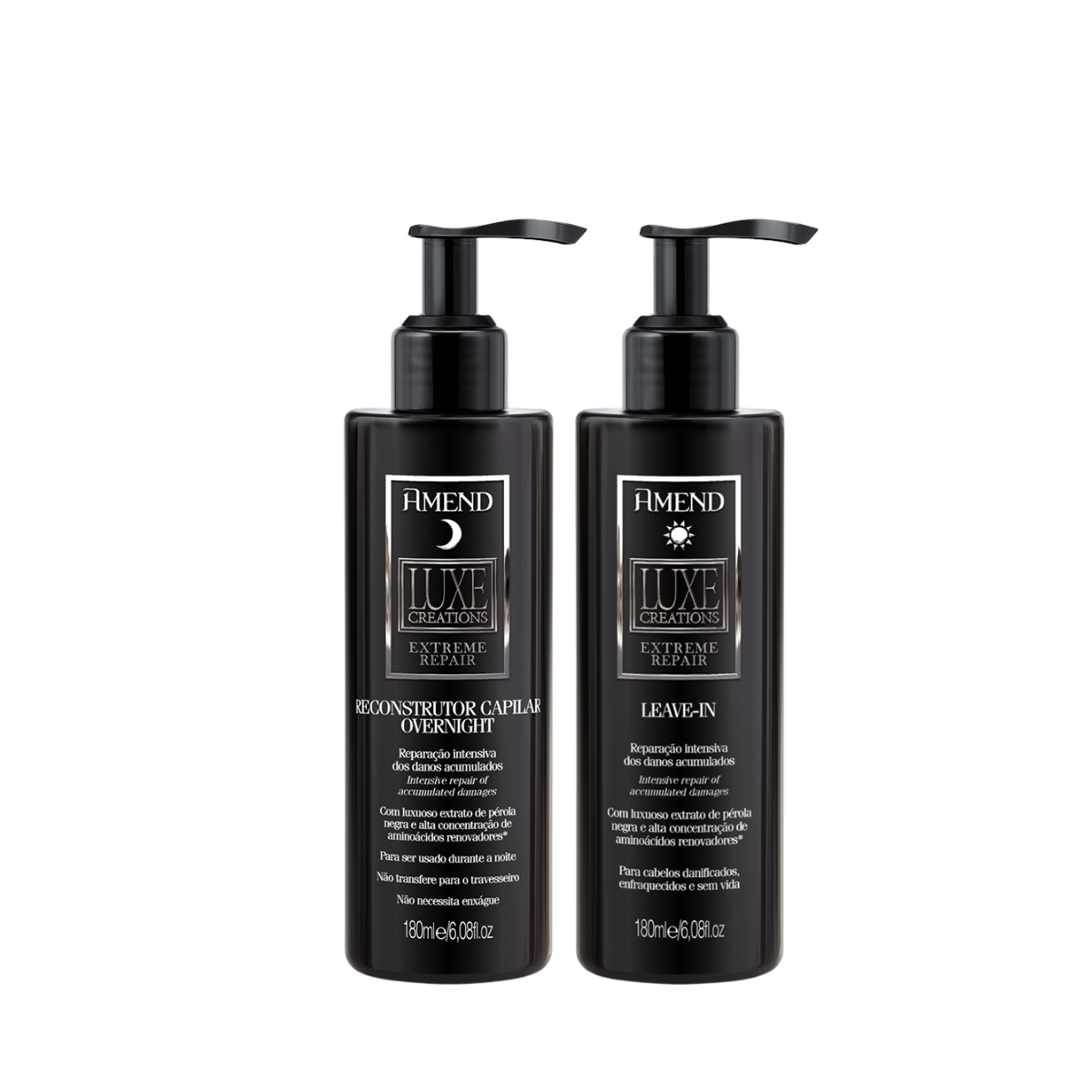 Amend Luxe Creations Extreme Repair Overnight 180ml + Leave-in 180ml ÚNICO 1