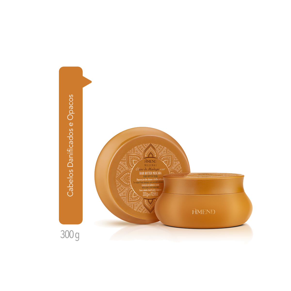 Amend Millenar Óleos de Madagascar Masc 300ml + Óleo Elixir Nutritivo 75ml ÚNICO 2