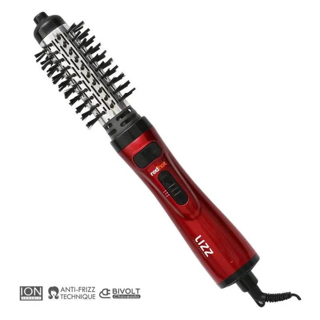 Lizz Escova Rotativa Red Hot 3x1 Bivolt Vermelho 3