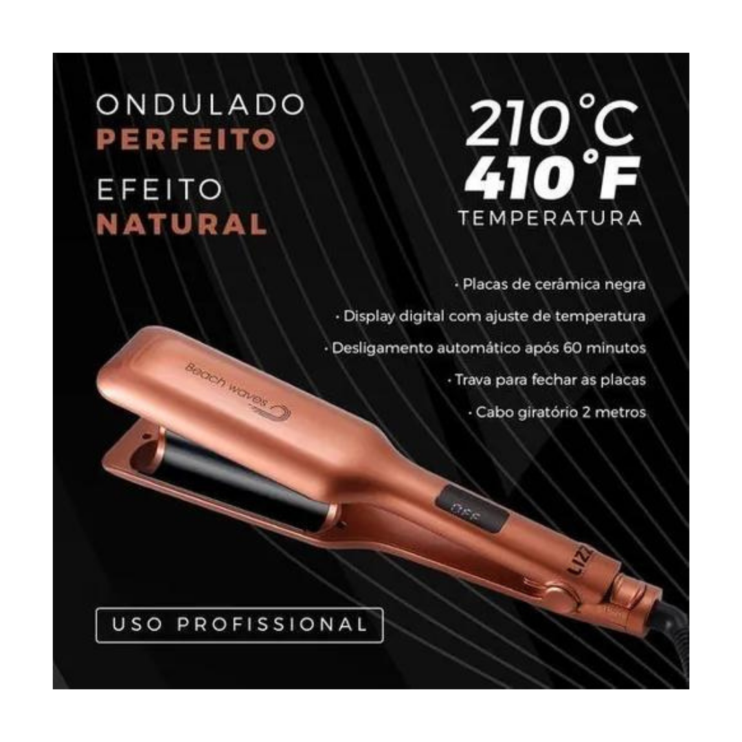 Lizz Modelador Beach Waves Bivolt Rosé 4