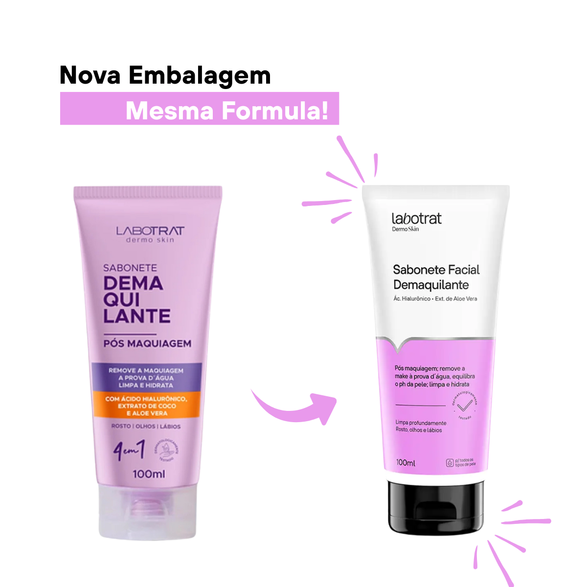 Labotrat Sabonete Demaquilante Pós Make 100ml 100ml 3