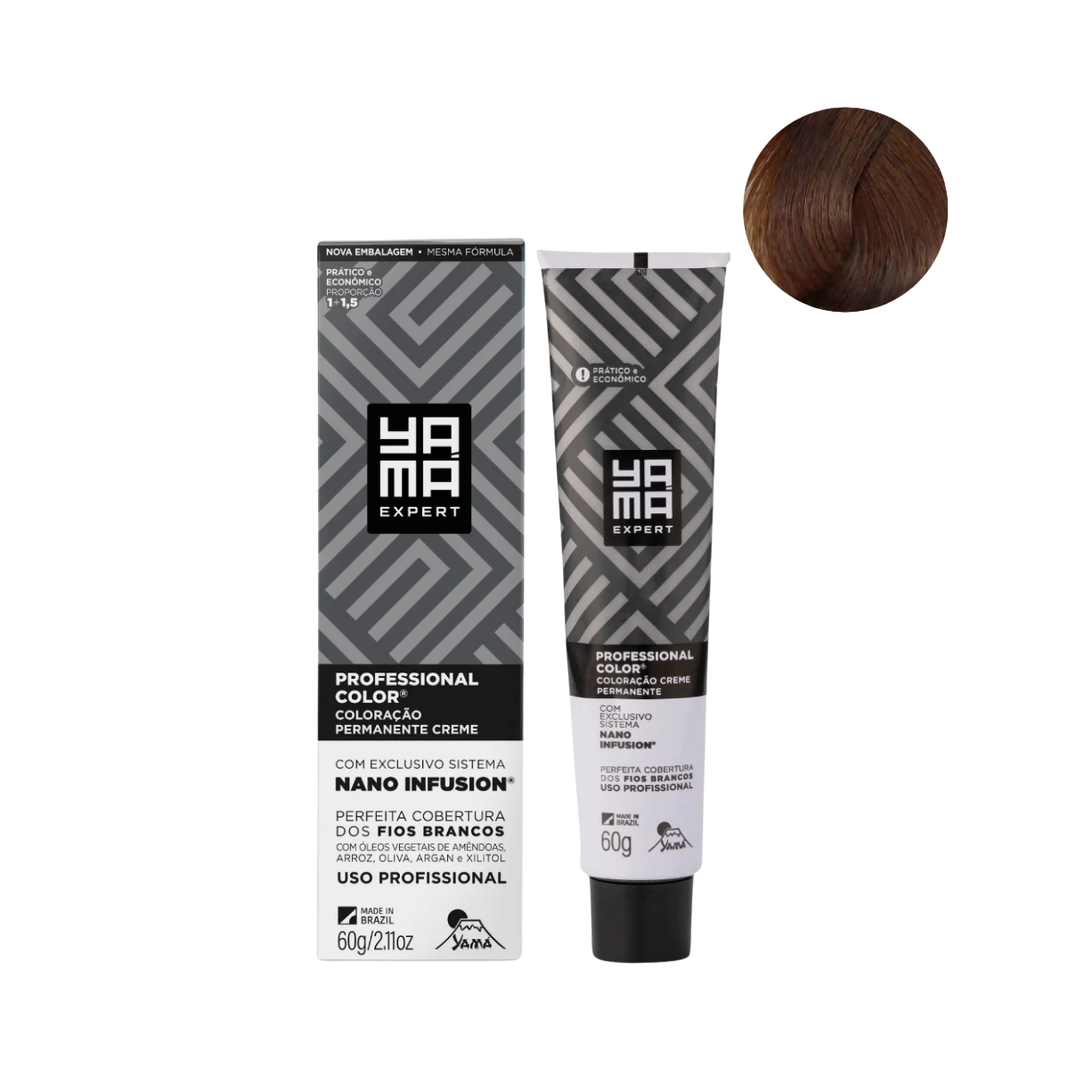 Yamá Color Nano Infusion 6.7 Loiro Escuro Marrom 7.1 Loiro Médio