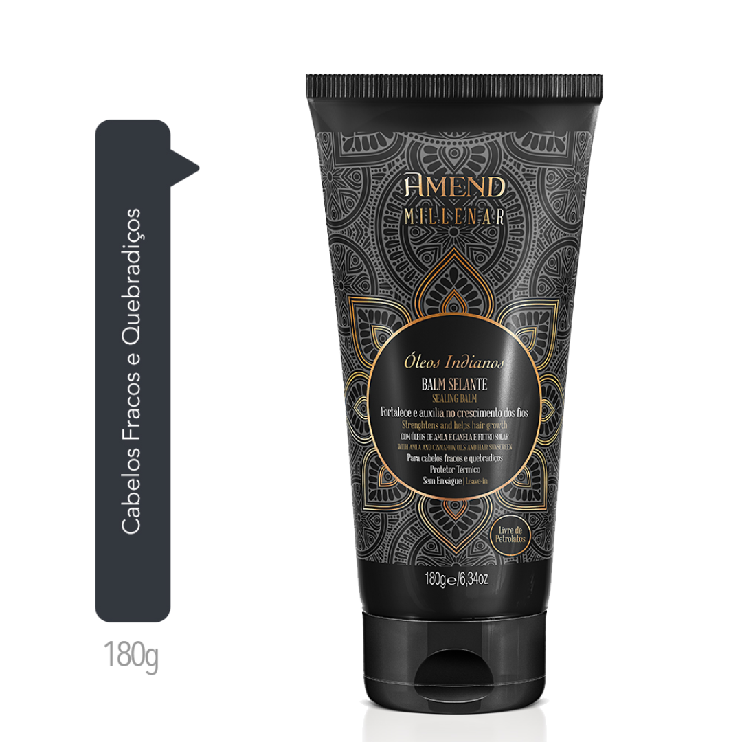 Amend Millenar Óleos Indianos Balm Selante 180ml + Óleo Elixir Nutritivo 75ml ÚNICO 2