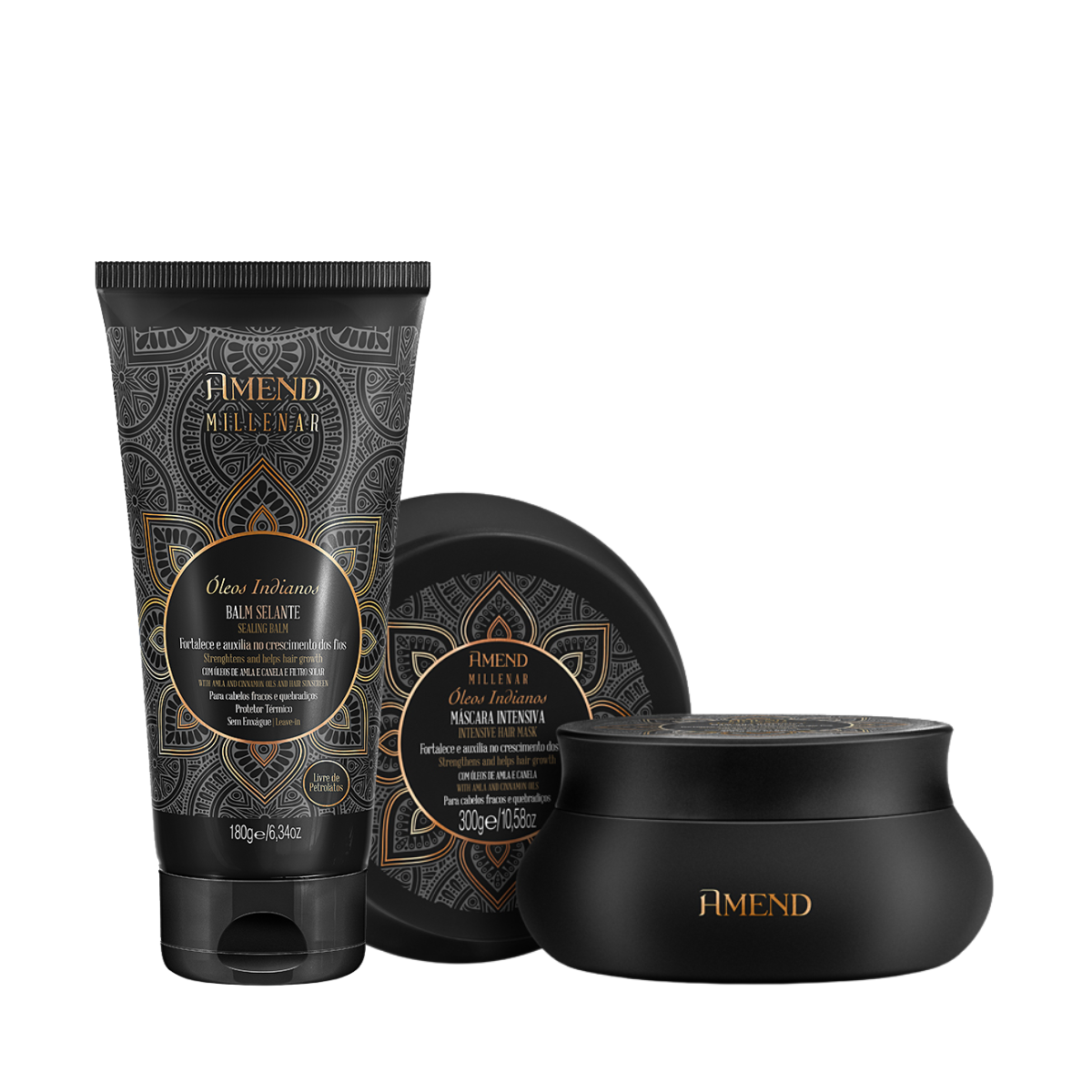 Amend Millenar Óleos Indianos Masc 300ml + Balm Selante 180ml ÚNICO 1