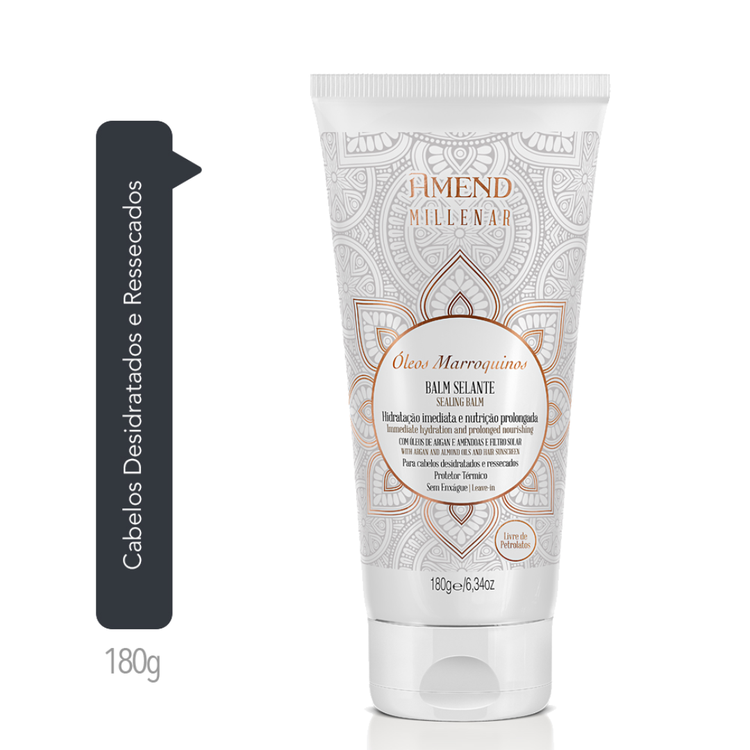 Amend Millenar Óleos Marroquinos Masc 300ml + Balm Selante 180ml + Millenar Oil Monói 60ml ÚNICO 4