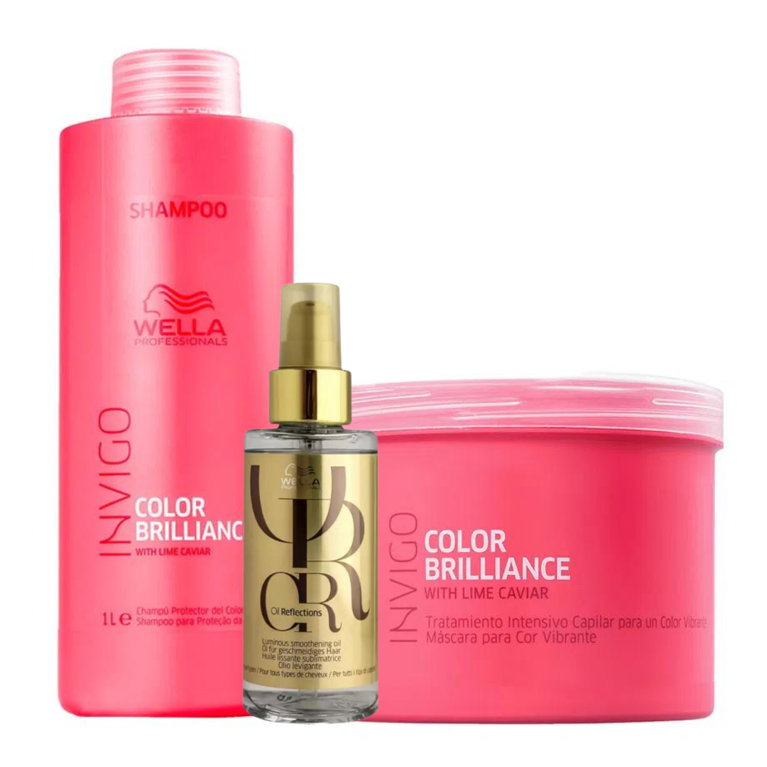 Wella Color Brilliance Duo Tratamento Salão + Óleo 100ml ÚNICO 1