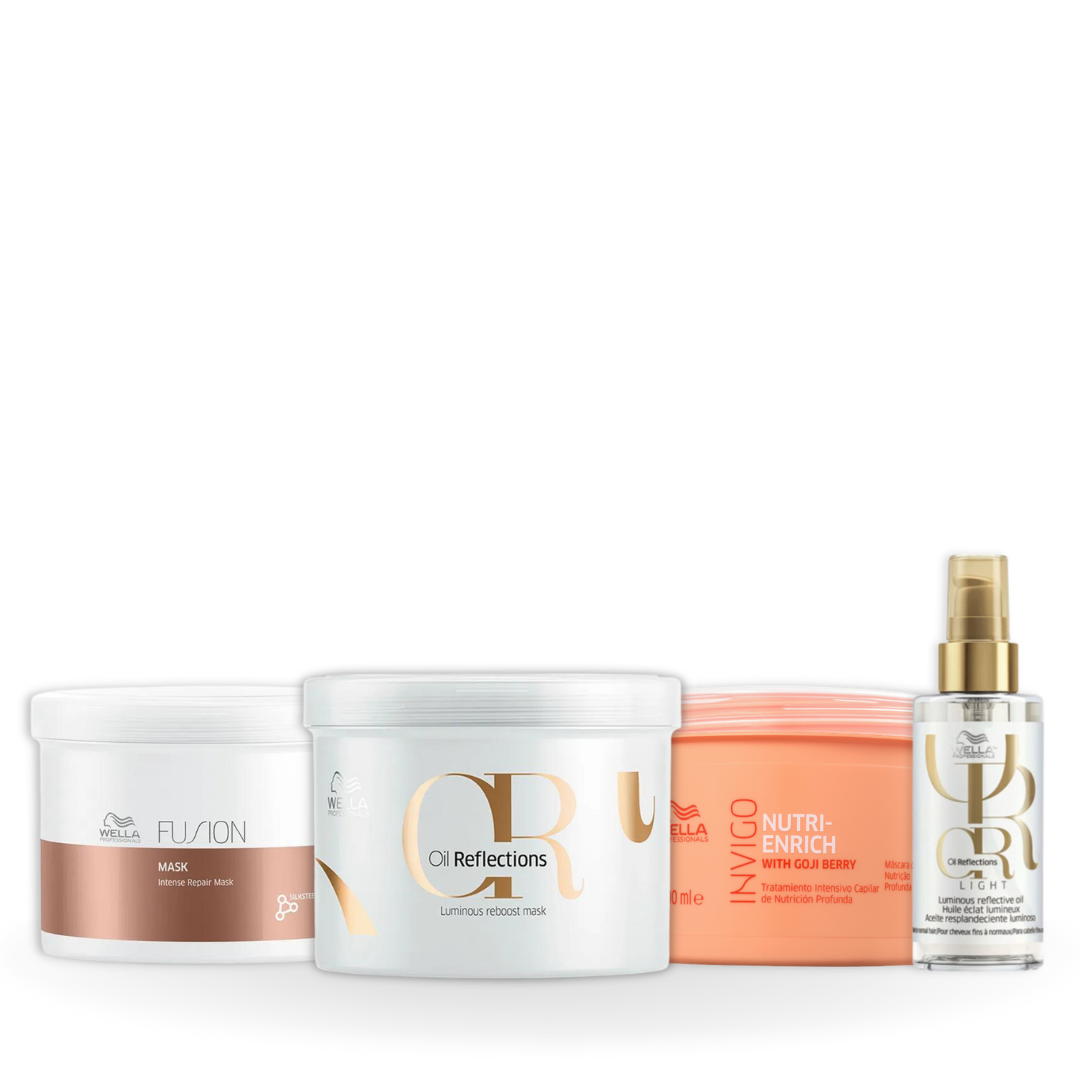 Kit Wella Cronograma 3x Máscaras 500ml + Óleo Light 100ml ÚNICO 1