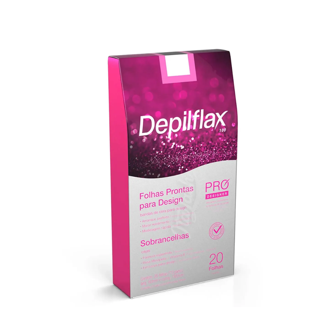 Depilflax Folhas Prontas Design de Sobrancelha c/ 20 - 3 unidades ÚNICO 2