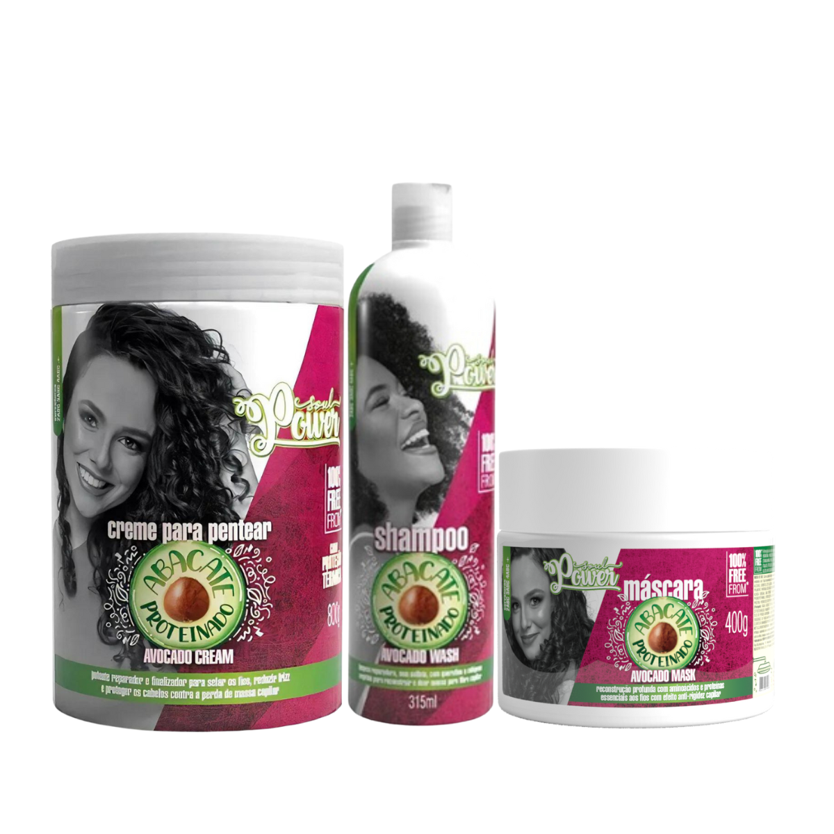 Soul Power Abacate Proteinado Sh + Masc + Cpp 800ml