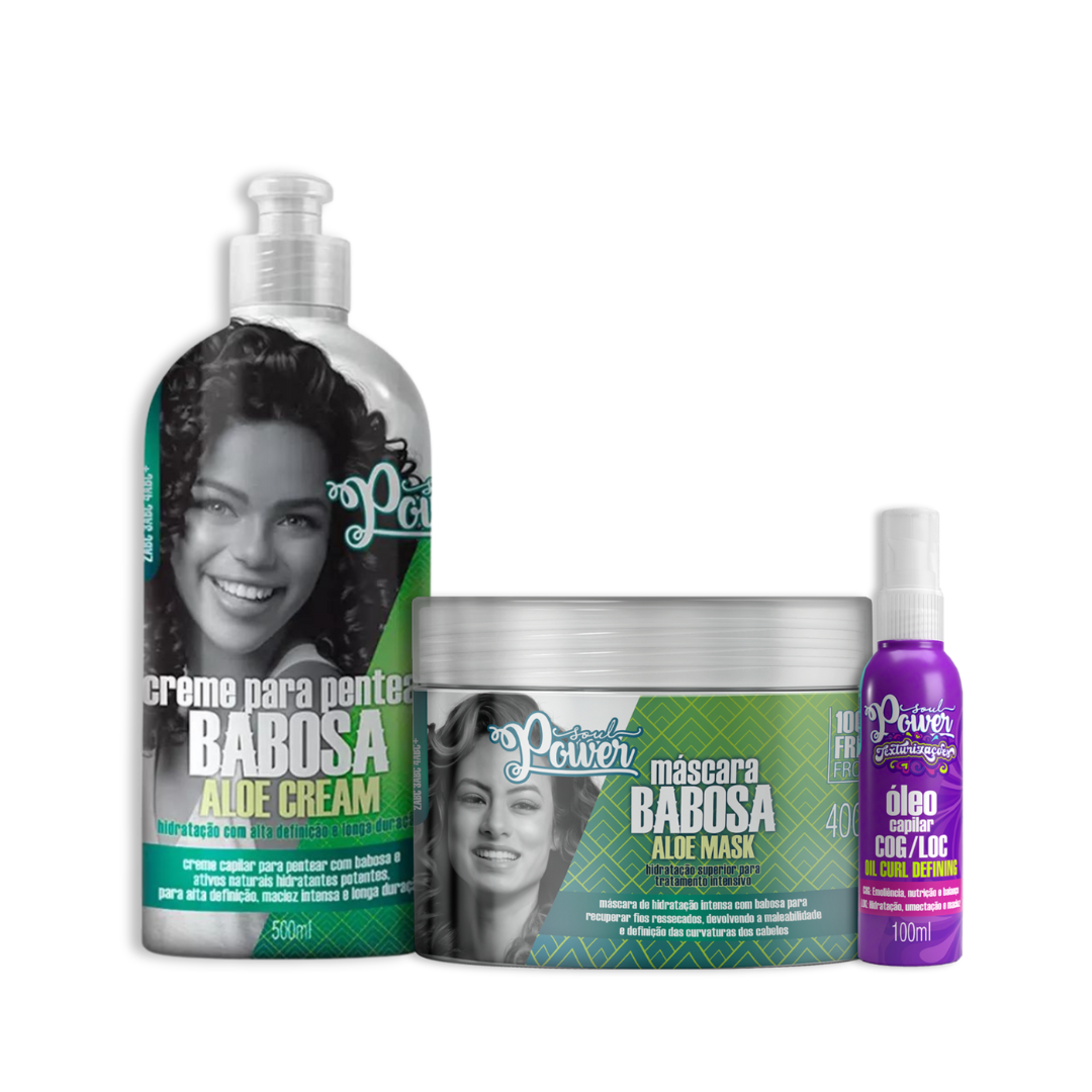 Soul Power Babosa Mascara + Cpp 500ml + Óleo COG/LOG ÚNICO 5