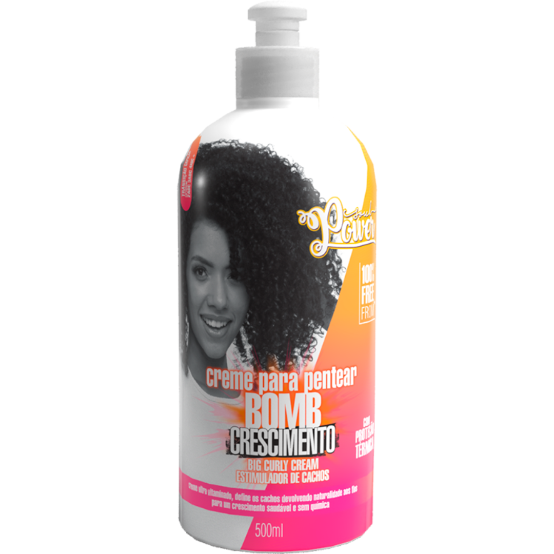 Soul Power Bomb Crescimento Creme Pentear 500ml + Óleo COG/LOG ÚNICO 2