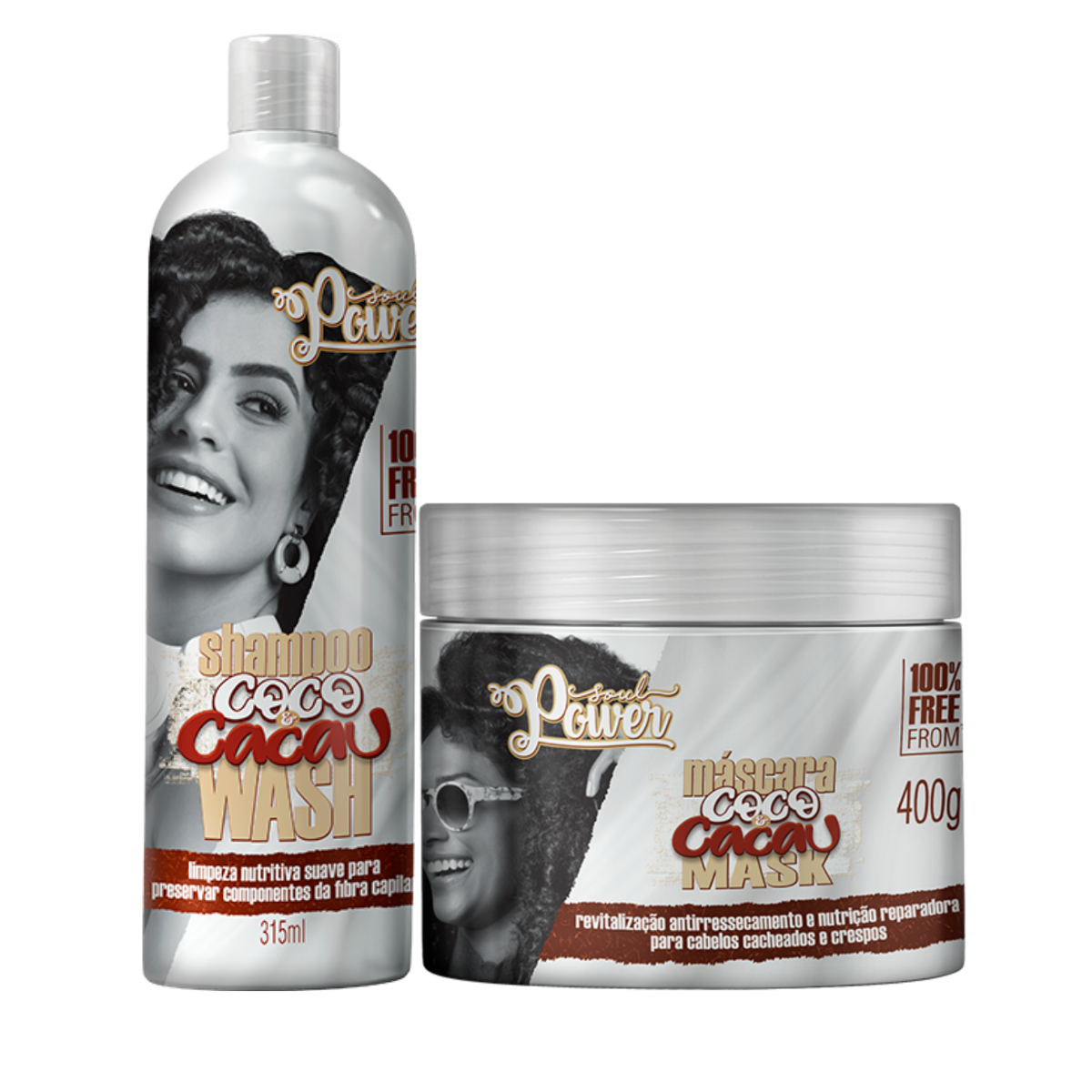 Soul Power Coco e Cacau Shampoo + Máscara ÚNICO 1