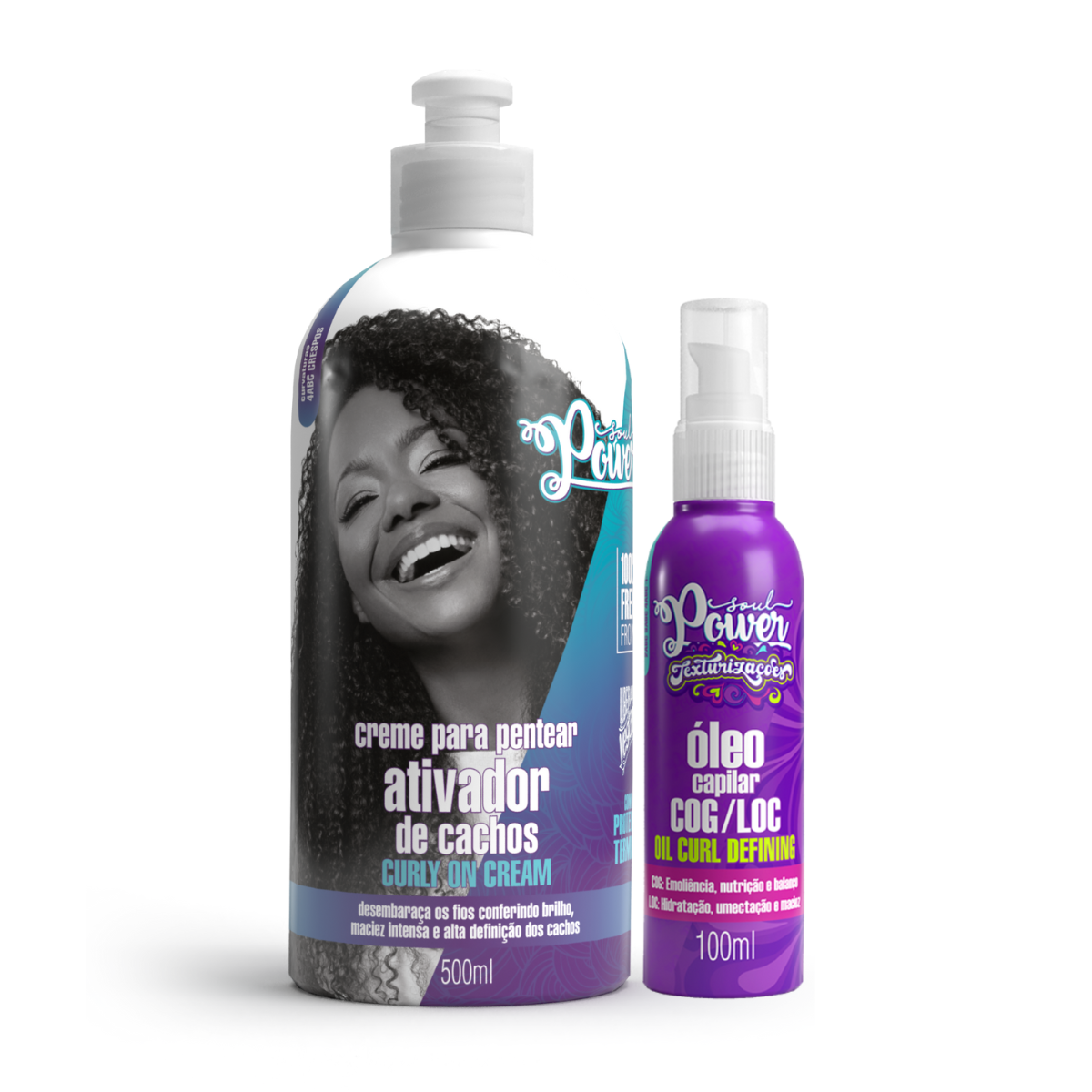 Soul Power Curly On Creme Pentear 500ml + Texturizações Óleo ÚNICO 1