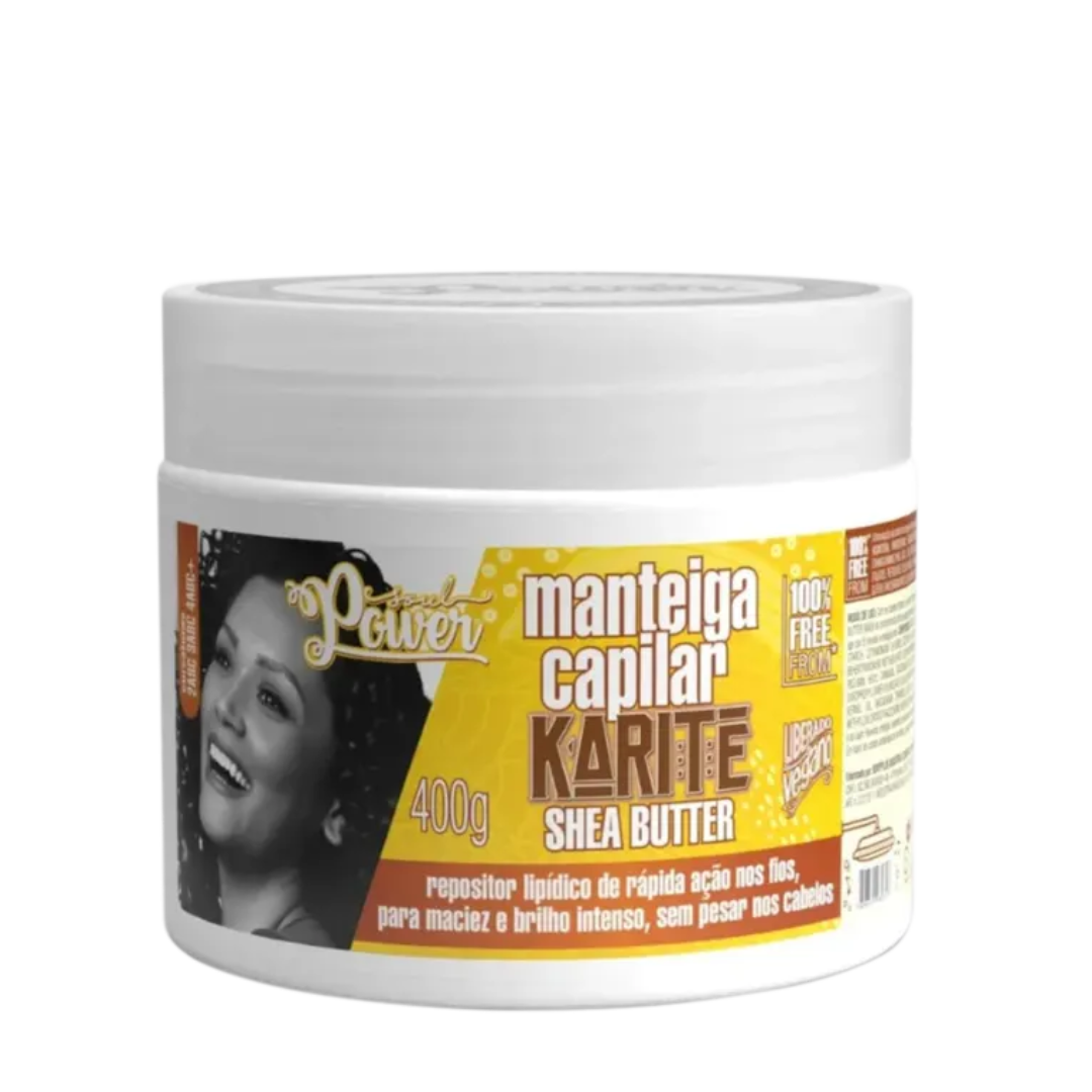 Soul Power Karite Shea Mascara + Creme Pentear 500ml ÚNICO 2
