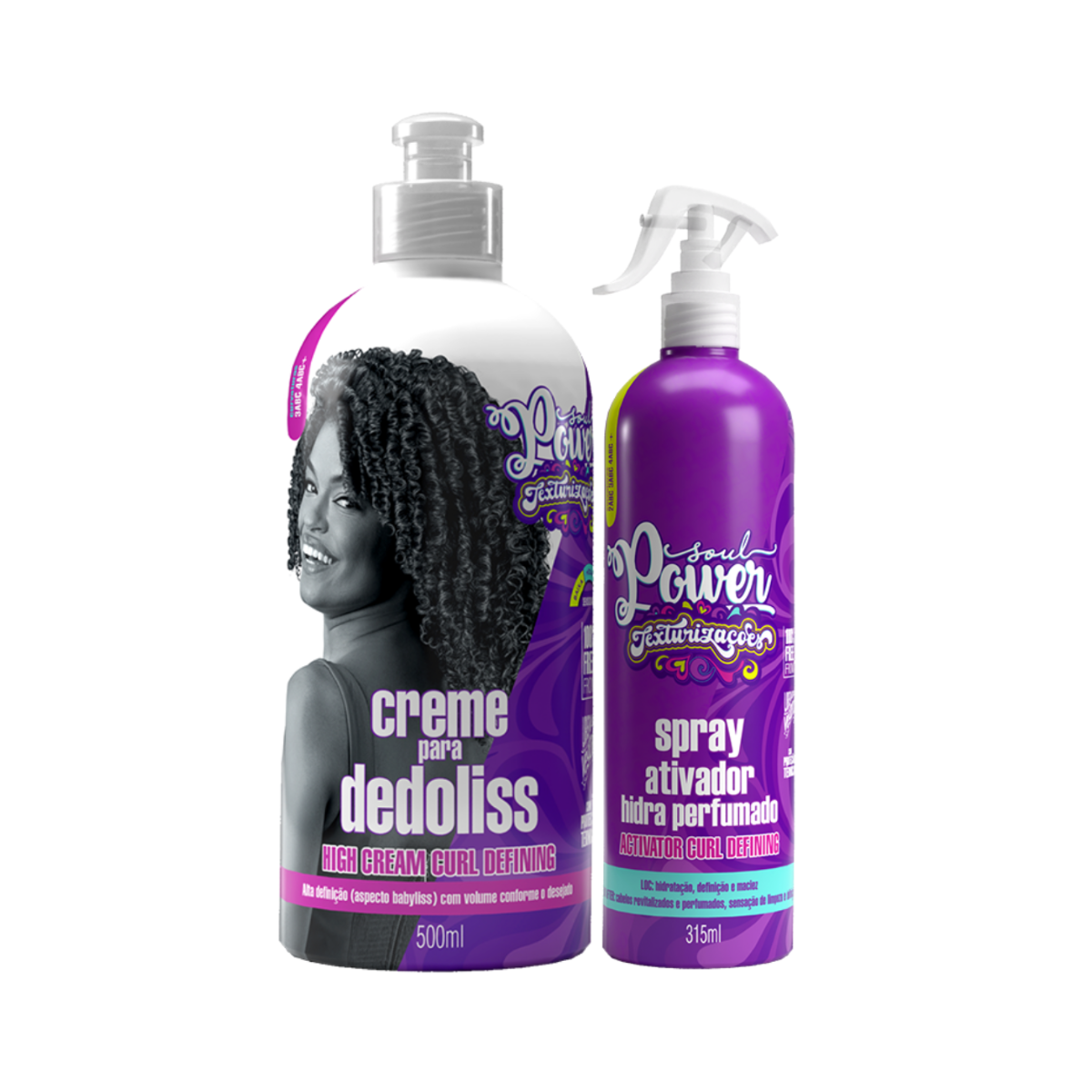 Soul Power Texturizações Curl High Dedoliss 500ml +  Spray Hidra