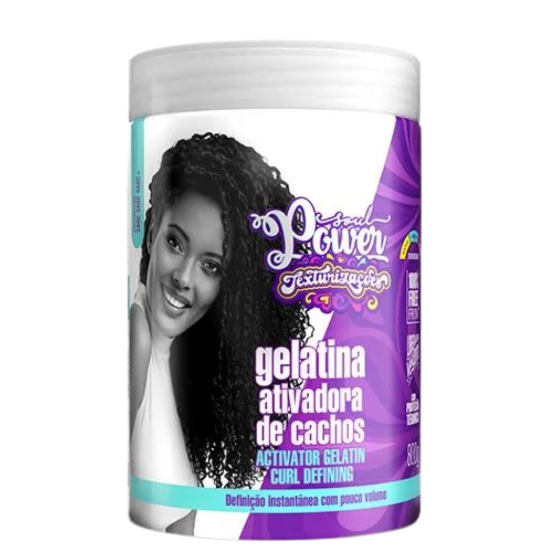 Soul Power Texturizações Curl Low Clump 500ml + Gelatina Ativadora ÚNICO 3