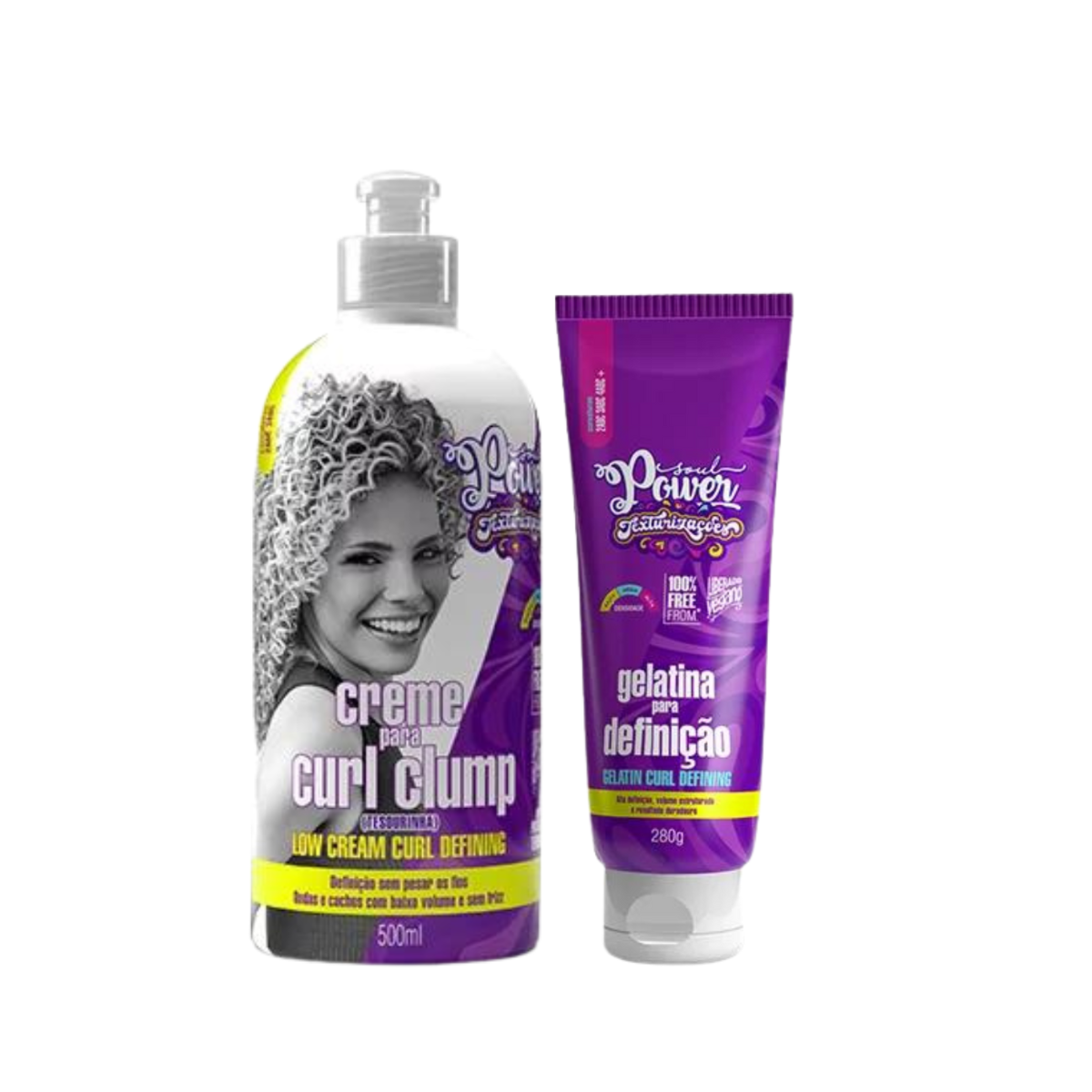Soul Power Texturizações Curl Low Clump 500ml + Gelatina Definição ÚNICO 1