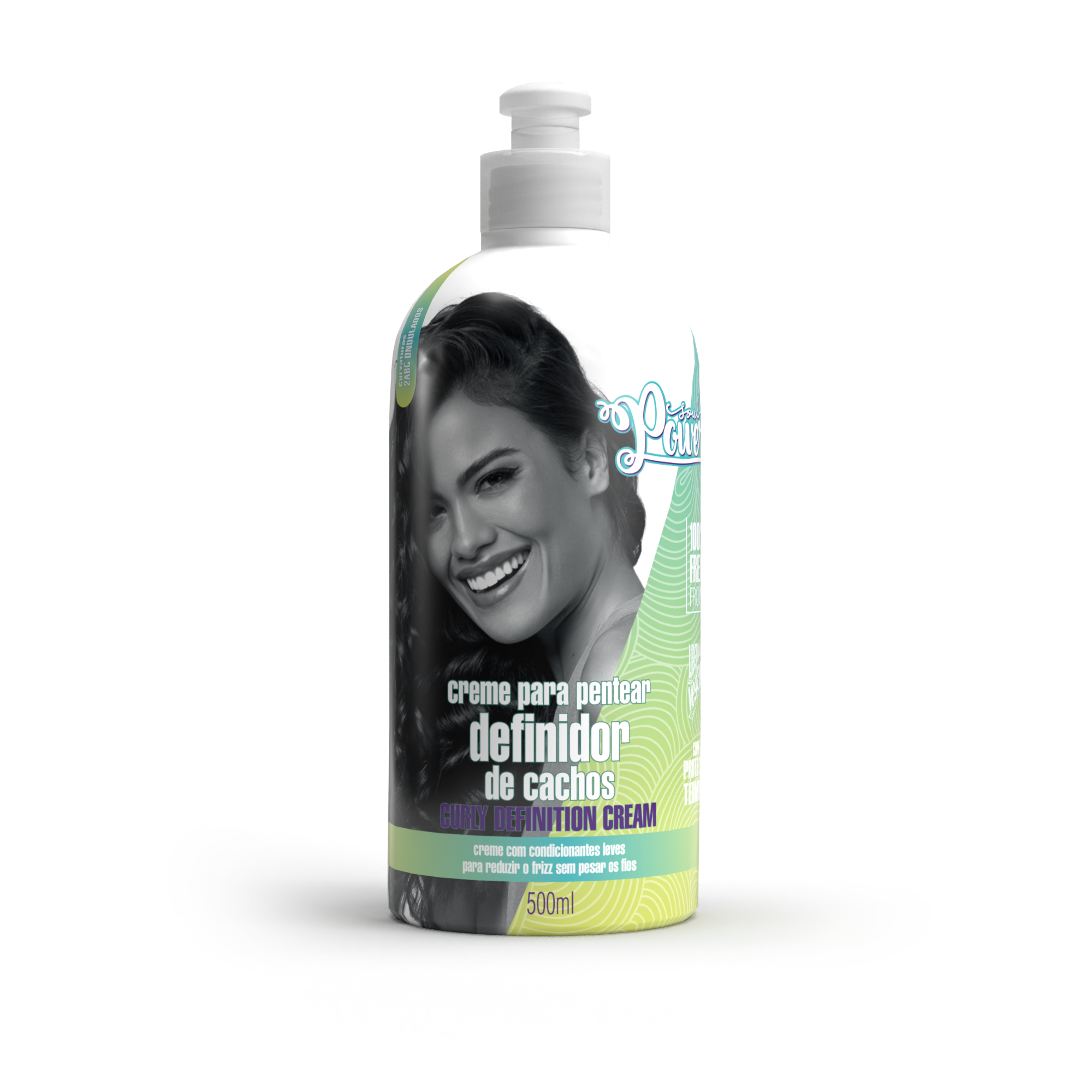 Soul Power Curly Definition Creme Pentear 500ml + Mascara + Gelatina ÚNICO 2