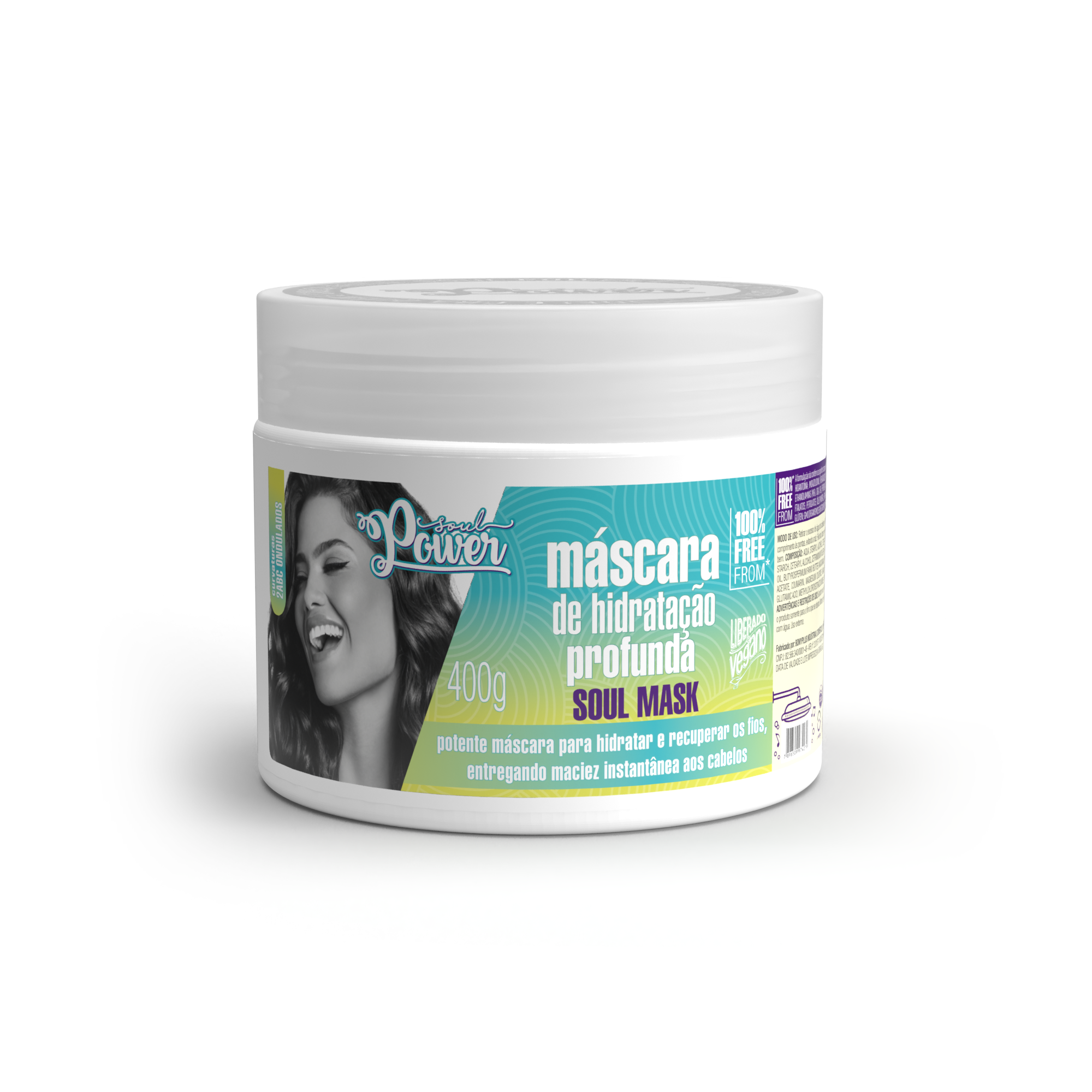 Soul Power Curly Definition Creme Pentear 500ml + Mascara + Gelatina ÚNICO 3