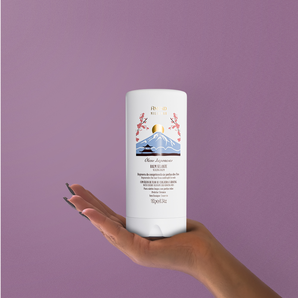 Amend Millenar Óleos Japoneses Sh 300ml + Cond 300ml + Balm Selante 180ml ÚNICO 8