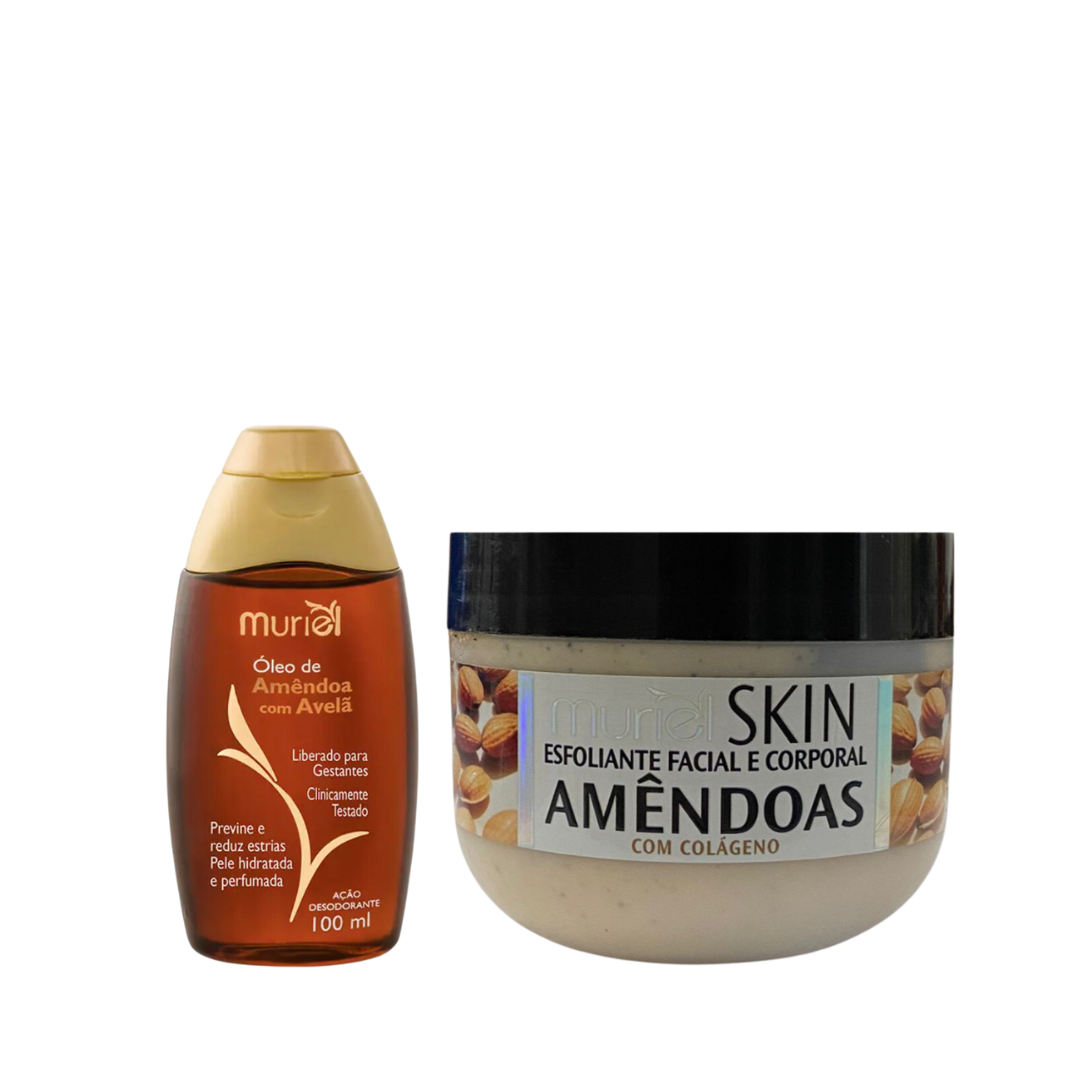 Muriel Óleo Amêndoas com Avelã 100ml + Esfoliante Amêndoas 250ml ÚNICO 1