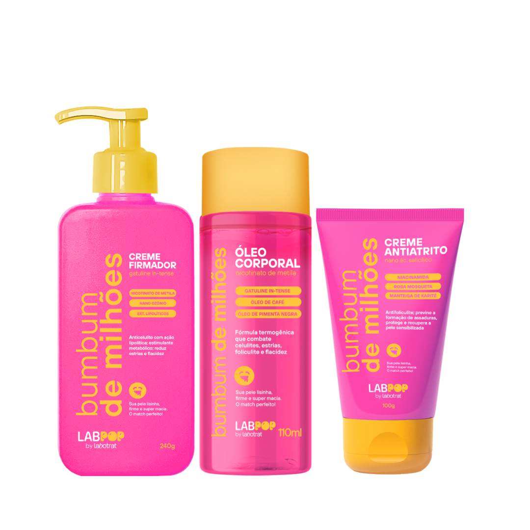 Labotrat Bumbum de Milhões Creme Firmador + Óleo + Creme Antiatrito ÚNICO 1