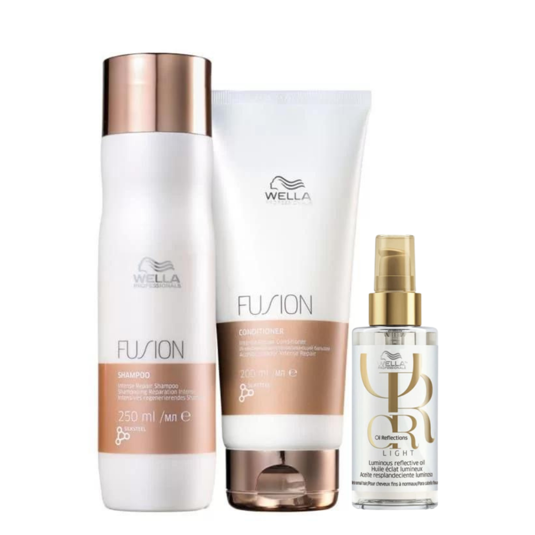Kit Wella Fusion Duo Home Care + Óleo Light 100ml ÚNICO 1