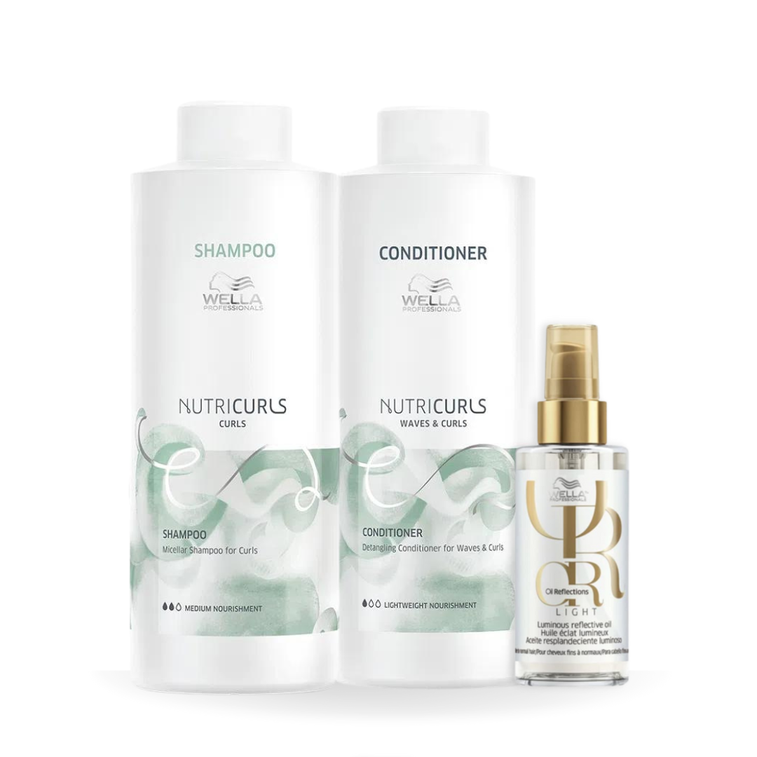 Wella Nutricurls Duo Salão + Óleo Light 100ml