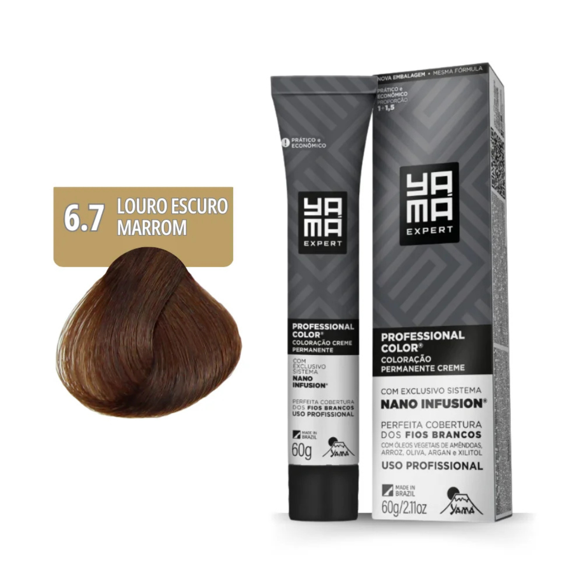 Yamá Color Nano Infusion 6.7 Loiro Escuro Marrom  - 6 Unidades 6.7 Loiro Escuro 2