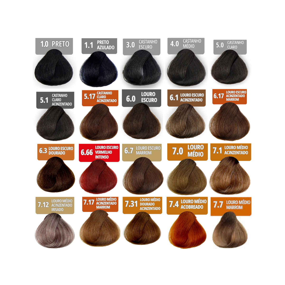 Yamá Color Nano Infusion 7.0 Loiro Médio  - 6 Unidades 7.0 Loiro Médio 6