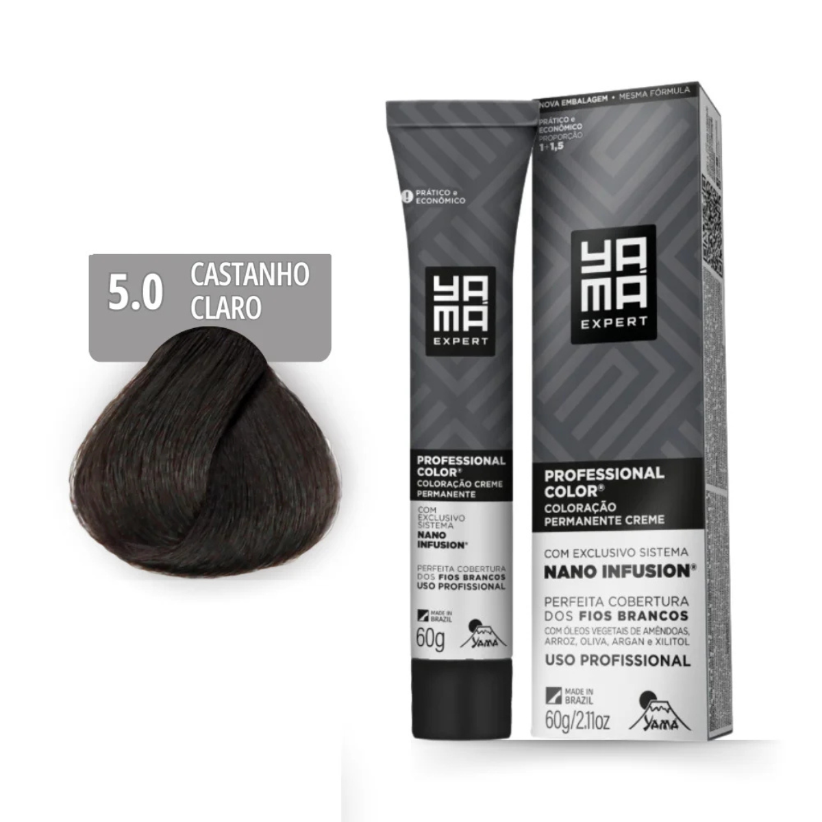 Yamá Color Nano Infusion 5.0 Castanho Claro  + OX 20V 100ml - 2 Unidades Cada 5.0 Castanho Claro 3