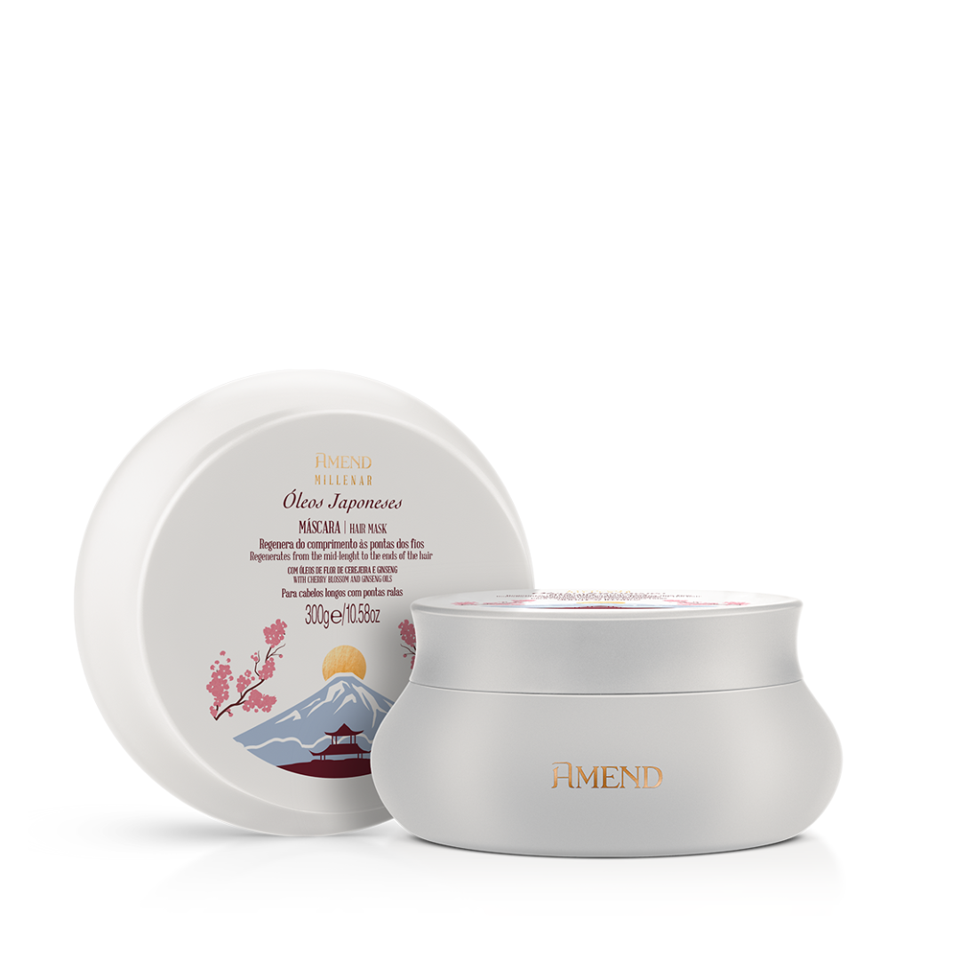 Amend Millenar Óleos Japoneses Sh 300ml + Cond 300ml + Masc 300ml + Millenar Oil Inchi 60ml ÚNICO 11