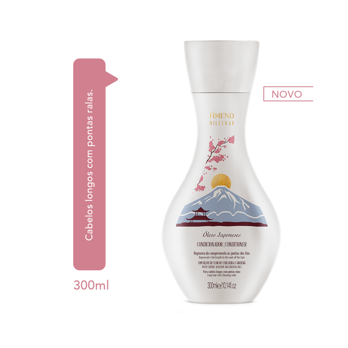 Amend Millenar Óleos Japoneses Sh 300ml + Cond 300ml + Masc 300ml + Millenar Oil Inchi 60ml ÚNICO 5