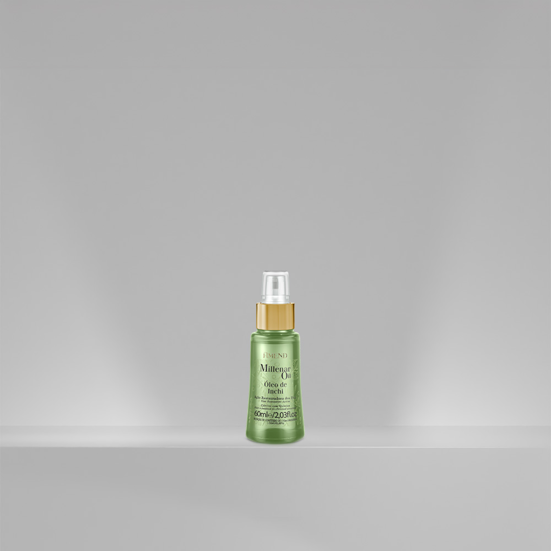 Amend Cachos Masc 250ml + Leave-in Ondulado 250ml + Millenar Oil Inchi 60ml ÚNICO 4