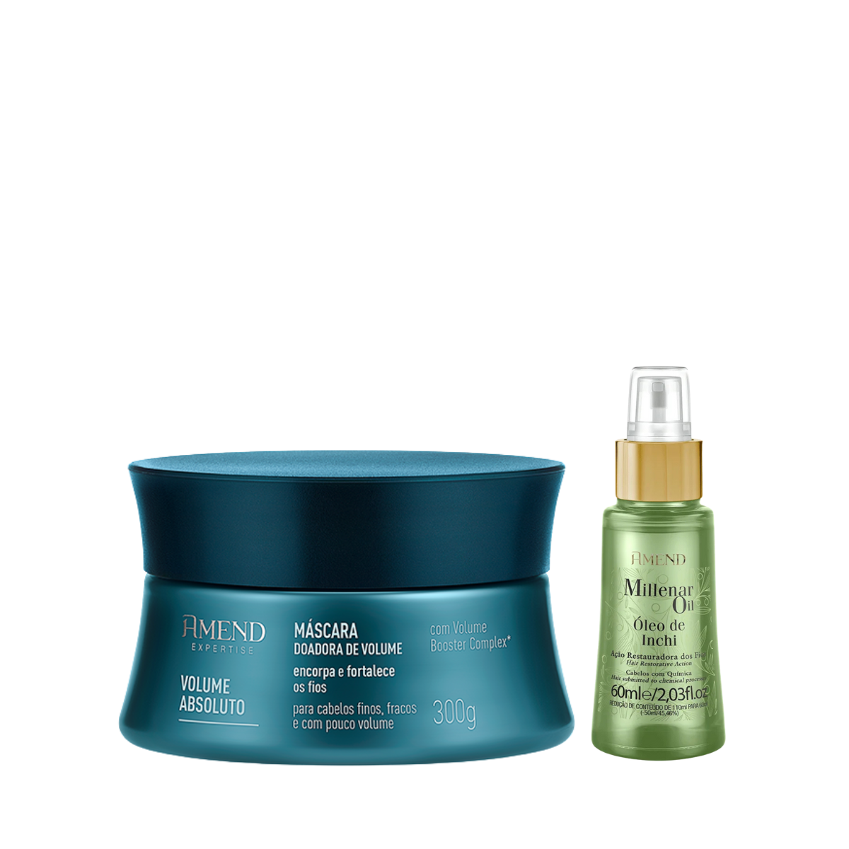 Amend Expertise Volume Absoluto Masc 300ml + Millenar Oil Inchi 60ml