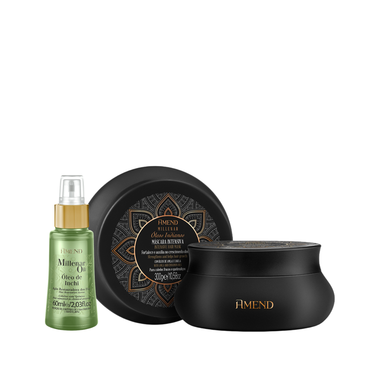 Amend Millenar Óleos Indianos Masc 300ml + Millenar Oil Inchi 60ml