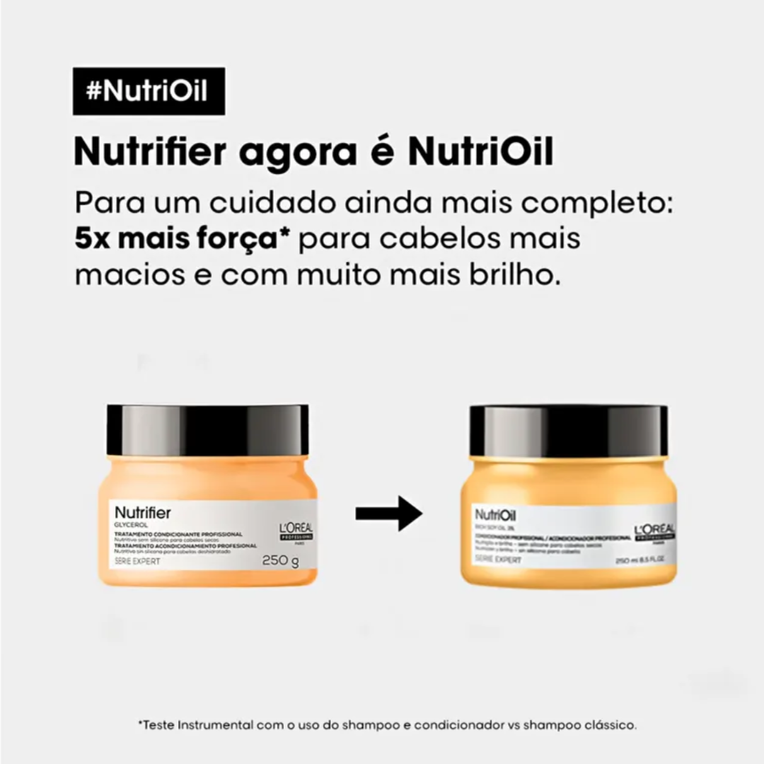 Kit Loreal NutriOil Shamp + Mascara + Protetor Térmico 150ml ÚNICO 4