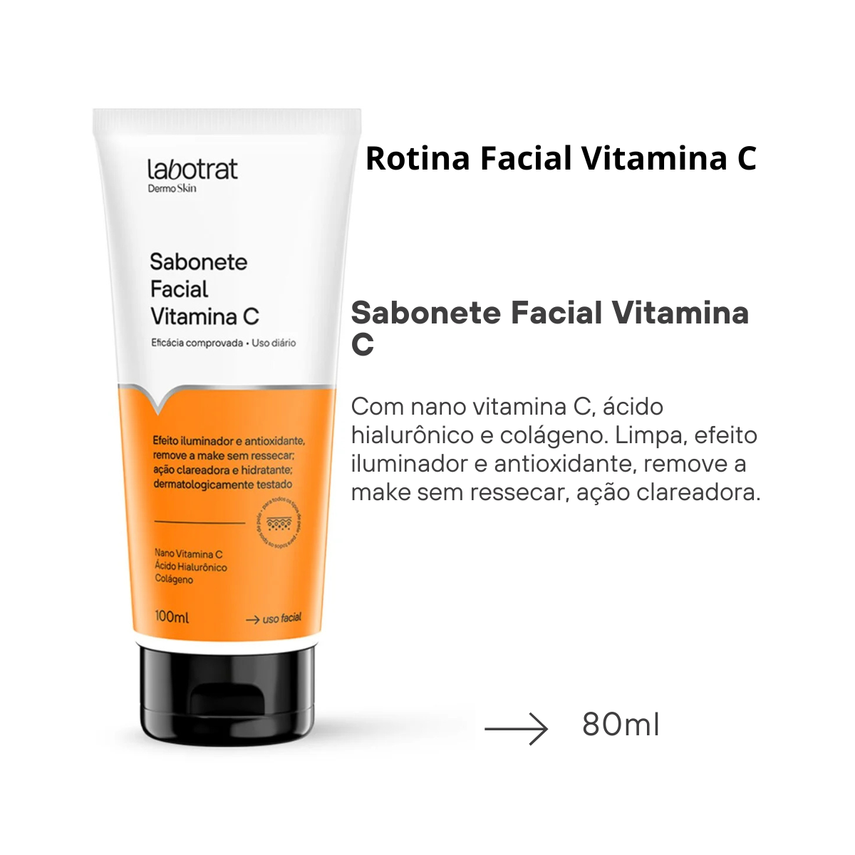 Labotrat Sabonete Facial Uso Diário Vitamina C 100ml ÚNICO 2