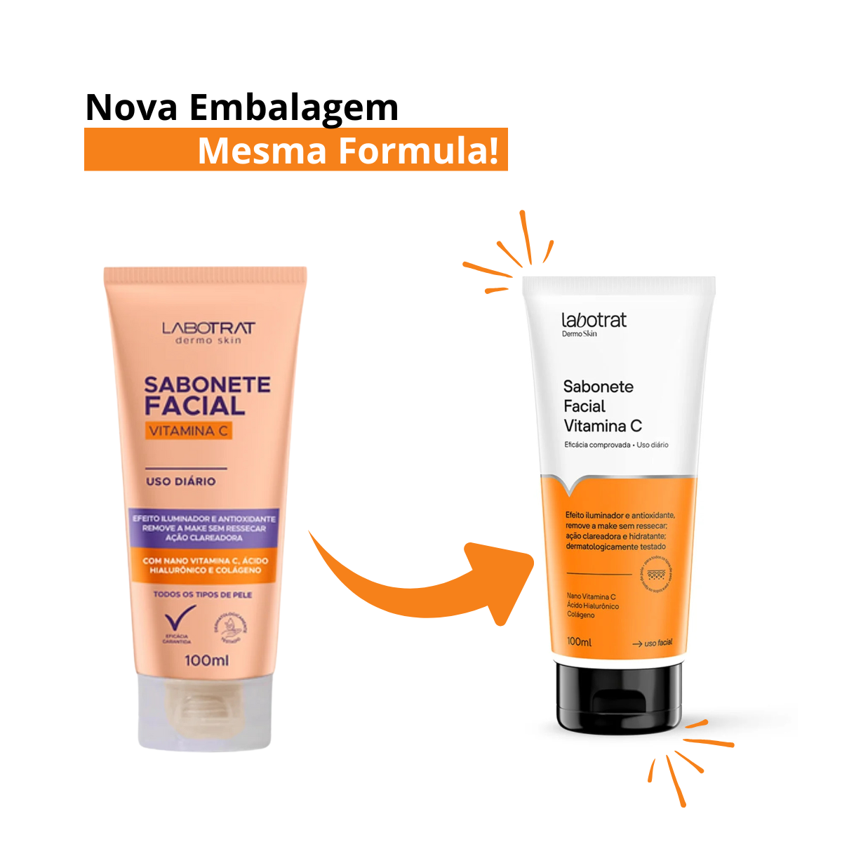 Labotrat Sabonete Facial Uso Diário Vitamina C 100ml ÚNICO 3