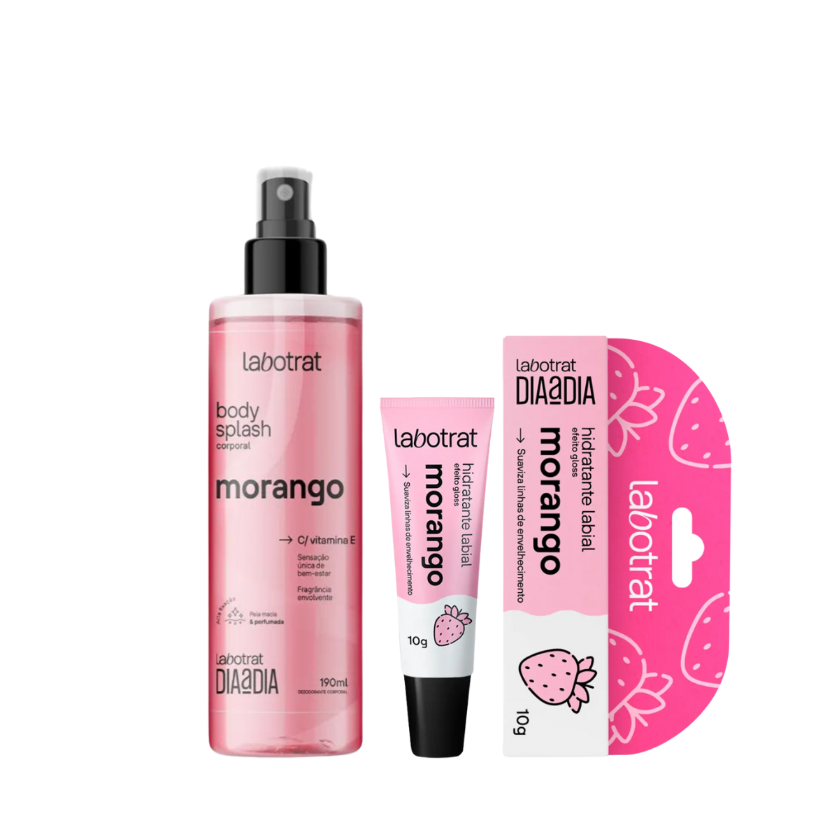 Labotrat Morango Body + Hidratante Labial 10ml