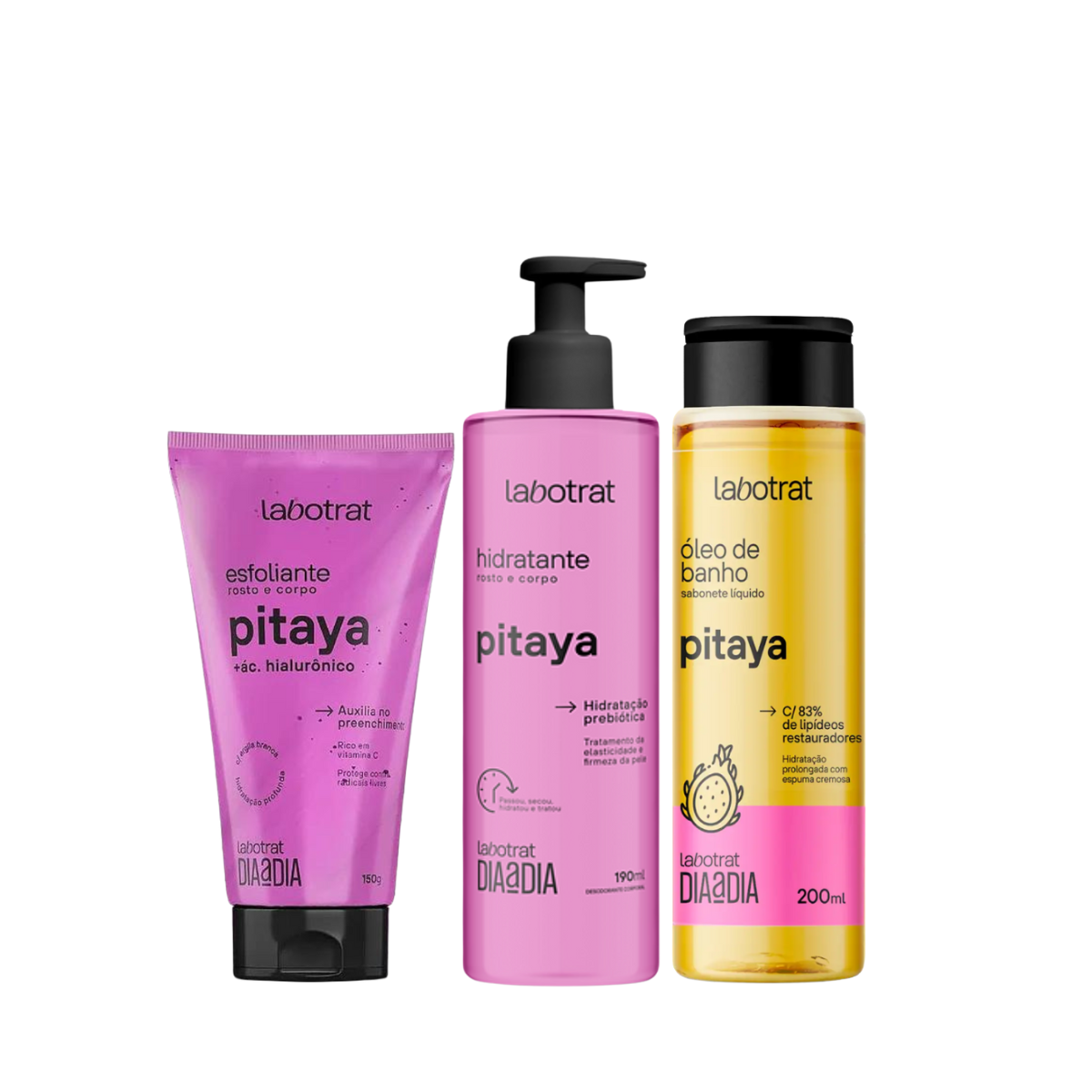 Labotrat Pitaya Esfoliante 150ml + Hidratante + Óleo de Banho