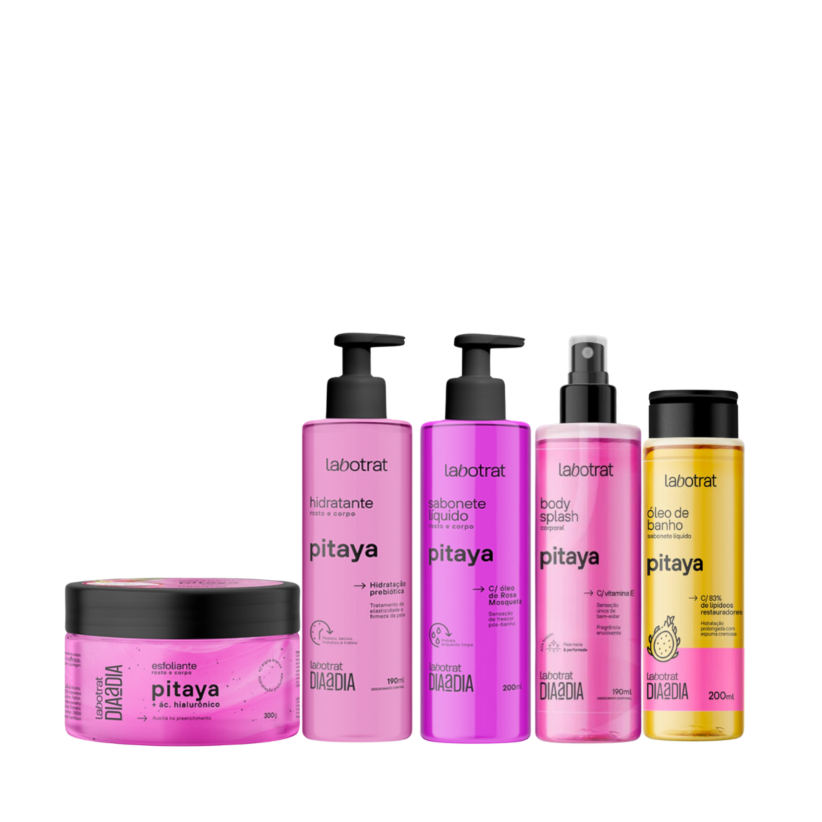 Labotrat Pitaya Esfoliante + Hidratante + Sabonete + Body + Óleo de Banho