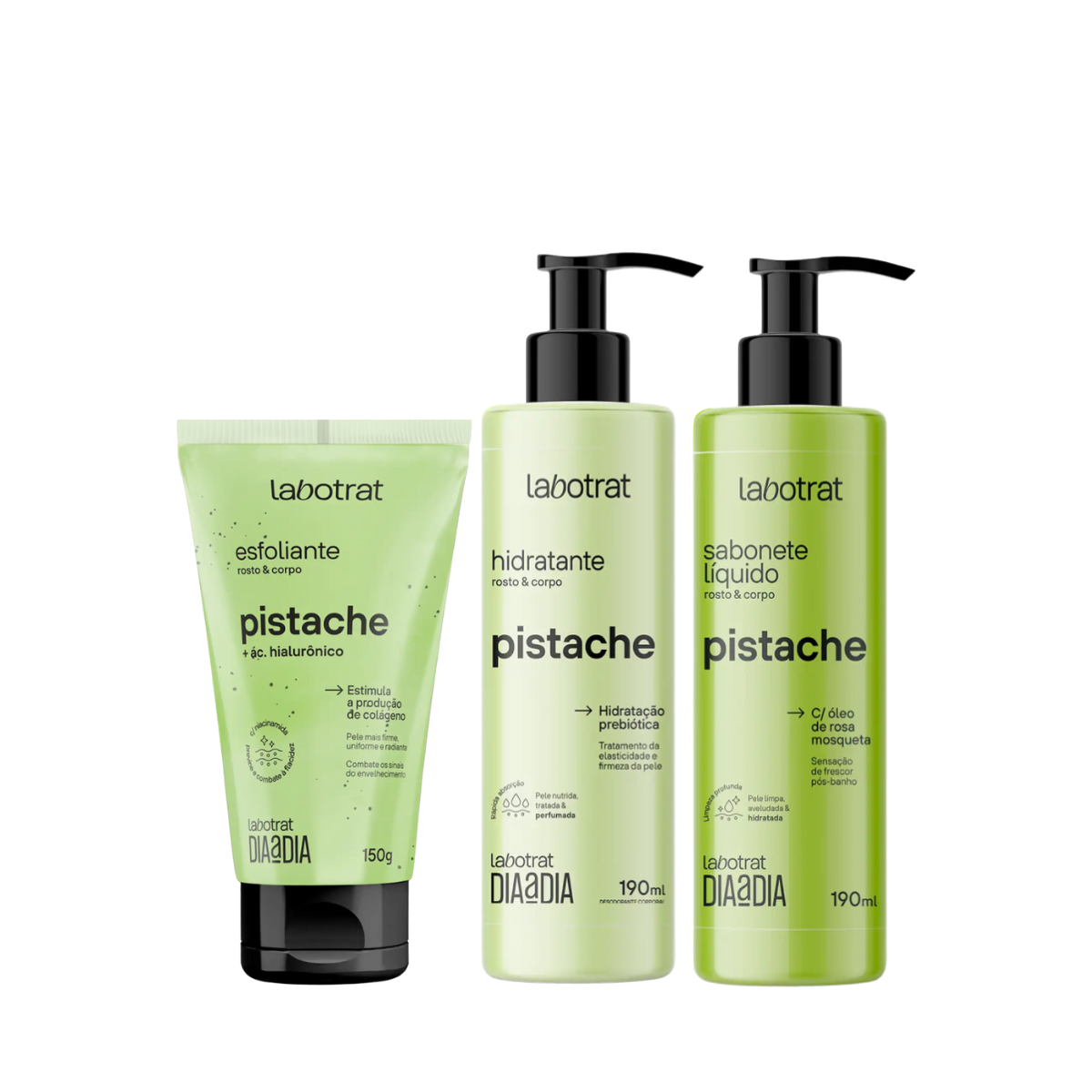 Labotrat Pistache Esfoliante 150ml + Hidratante + Sabonete ÚNICO 1