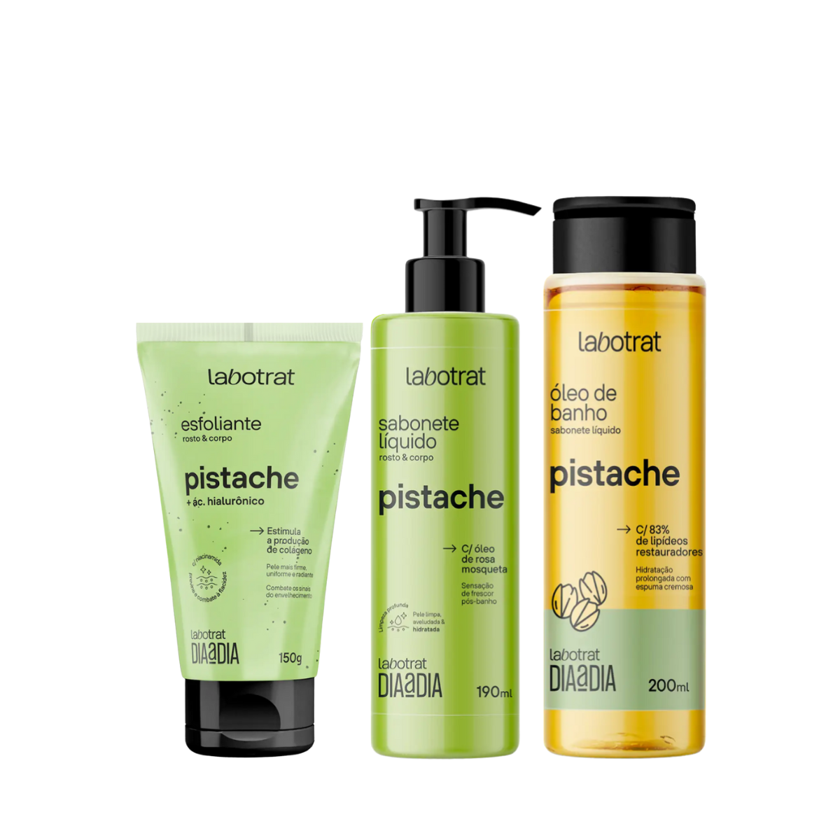 Labotrat Pistache Esfoliante 150ml + Sabonete + Óleo de Banho